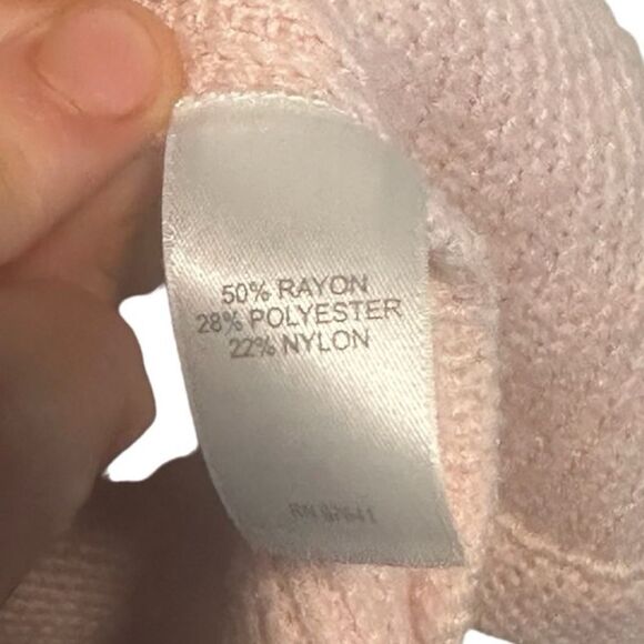 J. Jill- Pink Waffle Knit Henley Pullover Long Sleeve Sweater, Size XL - Picture 7 of 8